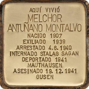 Stolpersteine Melchor Antuñano Montalvo